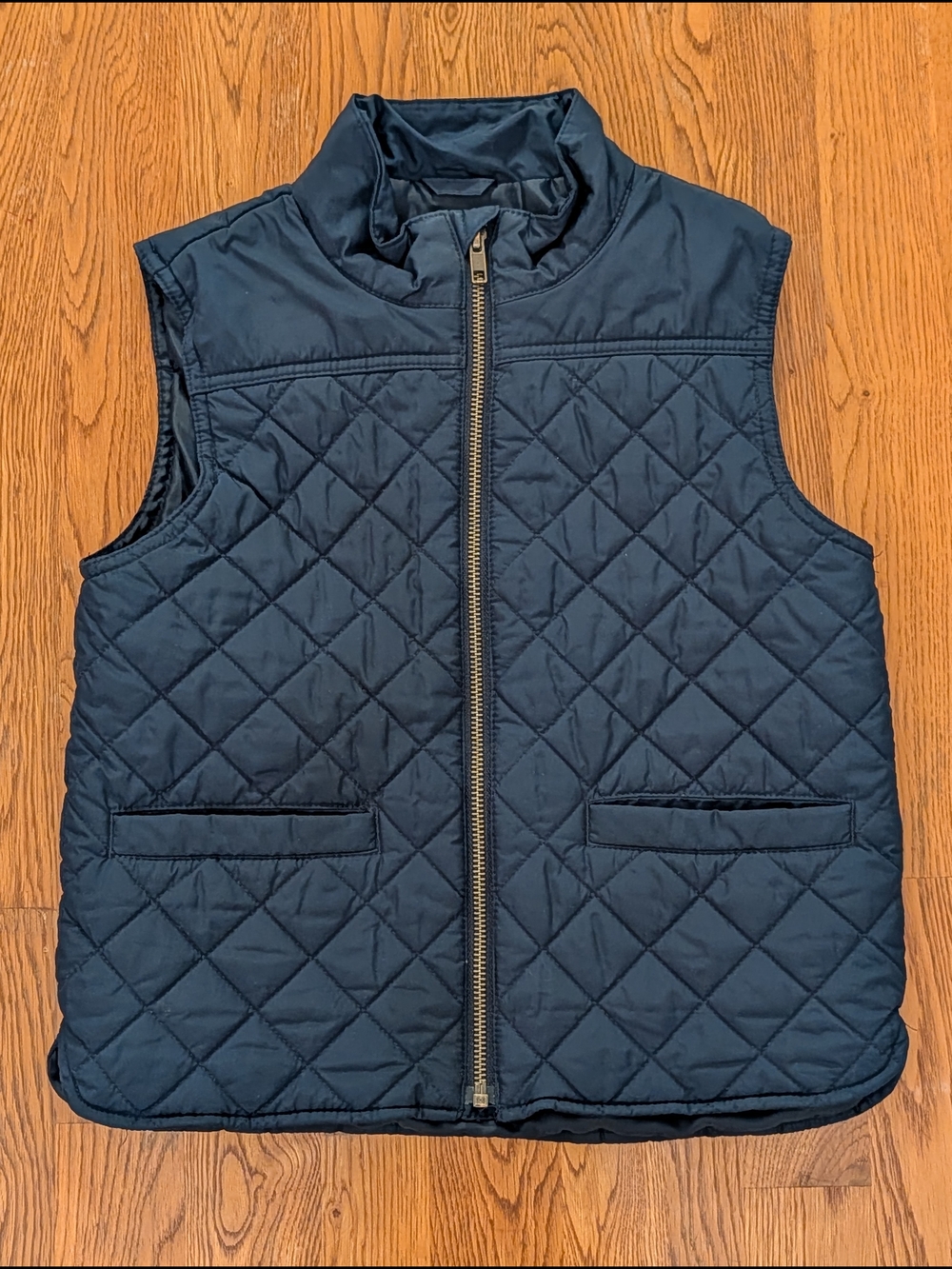 J Crew Crewcuts Kids Boys Navy Blue Zip Up Quilted Puffer Vest